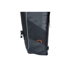 Alforjas BASIL "Miles Tarpaulin" MIK, 34L, negra naranja