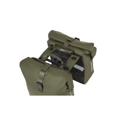 Sacoche double BASIL "SoHo Nordlicht" MIK, 41L, moss green