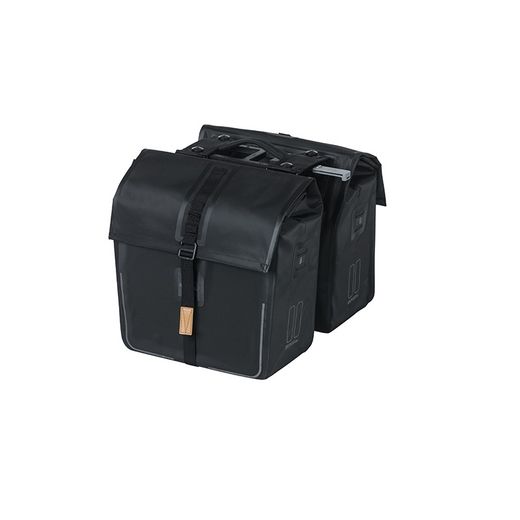 Alforges basil urban dry + placa adaptadora mik impermeable 50l negre mat reflectora