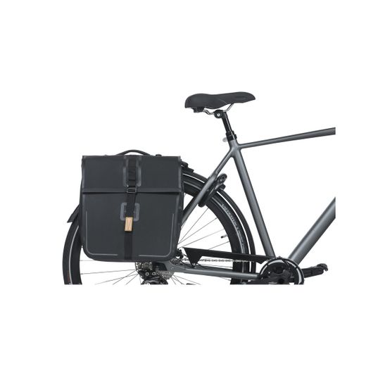 Sacoche double imperméable BASIL "Urban Dry" MIK, 50L, noir mat