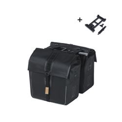 Sacoche double imperméable BASIL "Urban Dry" MIK, 50L, noir mat