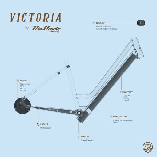 BICICLETA VIA VENETO VITORIA E-BIKE TALLA 46 BEIGE …..### ENVIO DESDE ITALIA PREVIO MONTAJE