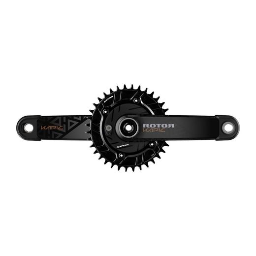 Guarnitura Rotor KAPIC Carbon + misuratore di potenza INspider MTB 100x4 + corona
