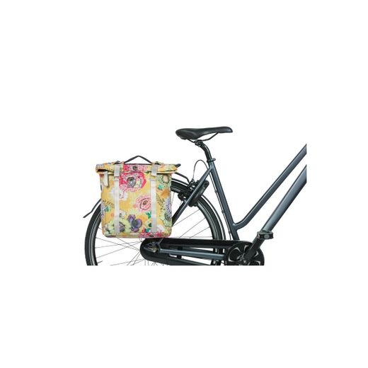 Bolsa doble BASIL "Bloom Field" MIK, 28-35L, amarillo miel