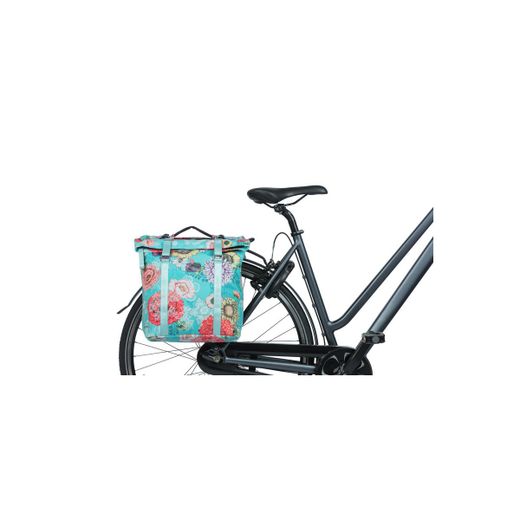 Bolsa doble BASIL "Bloom Field" MIK, 28-35L, azul cielo
