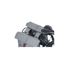 Bolsa doble BASIL "City", 28-32L, gris claro