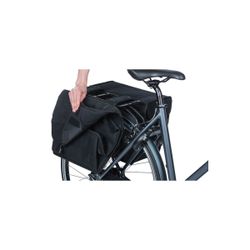 Bolsa doble BASIL "Kavan Eco Classic Rounded", 46L, negra