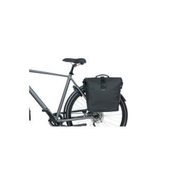 Bolsa doble BASIL "SoHo Nordlicht" MIK, 41L, negro noche