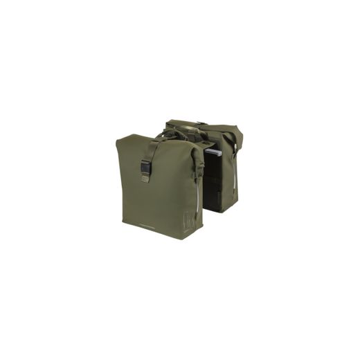 Bolsa doble BASIL "SoHo Nordlicht" MIK, 41L, verde musgo