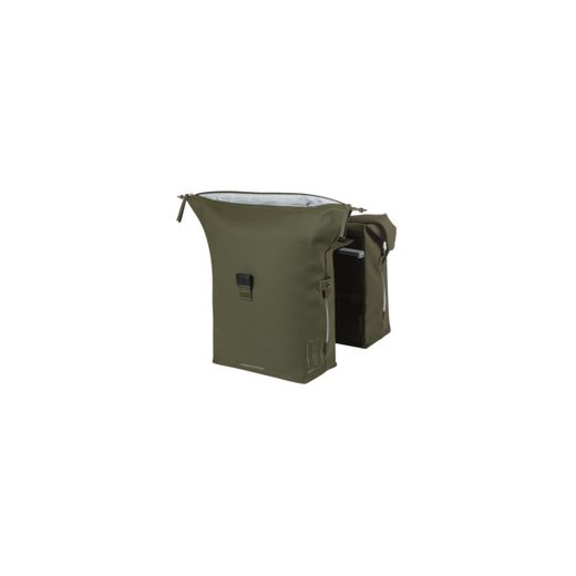 Bolsa doble BASIL "SoHo Nordlicht" MIK, 41L, verde musgo