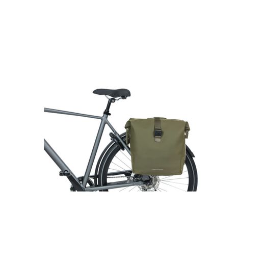 Bolsa doble BASIL "SoHo Nordlicht" MIK, 41L, verde musgo
