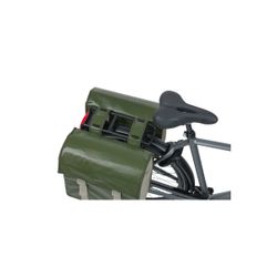 Bolsa doble BASIL "Urban Load", 48-53L, verde musgo/arena