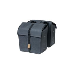 Bolsa doble impermeable BASIL "Urban Dry", 50L, mezcla de carbón vegetal