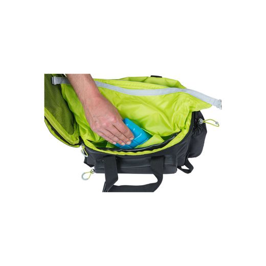 Bolsa portaequipajes BASIL "Miles XL Pro", 9-36L, negro lima