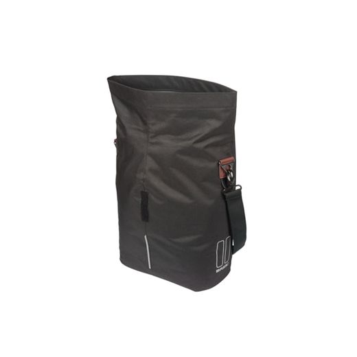 Bolsa trasera BASIL "City Shopper" MIK Studs, 14-16L, negra