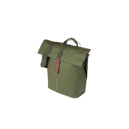 Bolsa trasera BASIL "City Shopper" MIK Studs, 14-16L, verde musgo