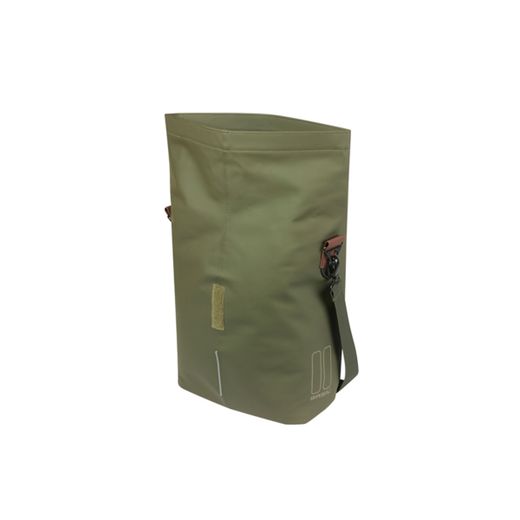 Bolsa trasera BASIL "City Shopper" MIK Studs, 14-16L, verde musgo