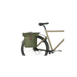 Bolsa trasera BASIL "City Shopper" MIK Studs, 14-16L, verde musgo