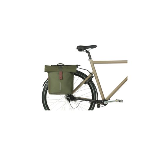 Bolsa trasera BASIL "City Shopper" MIK Studs, 14-16L, verde musgo