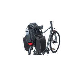 Bolsa trasera impermeable BASIL "Miles Tarpaulin" XL Pro, 9-36L, negro naranja