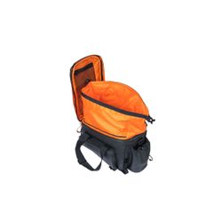 Bolsa trasera impermeable BASIL "Miles Tarpaulin" XL Pro, 9-36L, negro naranja