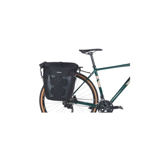 Bolsa trasera impermeable BASIL "Navigator Waterproof L" MIK Studs, 22L, negra