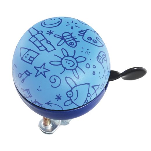 Bta timbre de color azul doodle, diametro 60mm