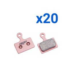 Caja de pastillas de freno "DiscStop" compatible con Shimano Flat-Mount BR-RS505/80 frit metal (20uds.)