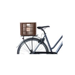 Caja de plástico reciclado para bicicletas BASIL L, 40L, marrón