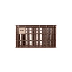Caja de plástico reciclado para bicicletas BASIL L, 40L, marrón