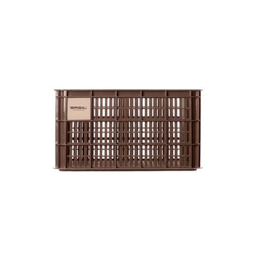 Caja de plástico reciclado para bicicletas BASIL L, 40L, marrón