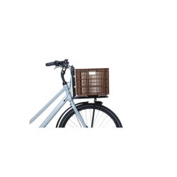 Caja de plástico reciclado para bicicletas BASIL L, 40L, marrón