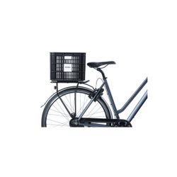 Caja de plástico reciclado para bicicletas BASIL L, 40L, negra
