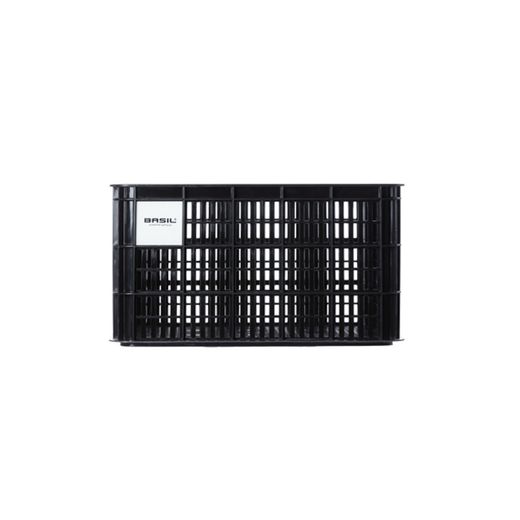 Caja de plástico reciclado para bicicletas BASIL L, 40L, negra