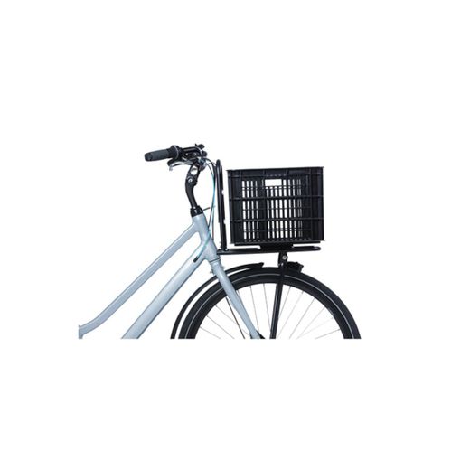 Caja de plástico reciclado para bicicletas BASIL L, 40L, negra
