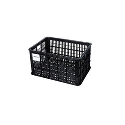 Caja de plástico reciclado para bicicletas BASIL L, 40L, negra