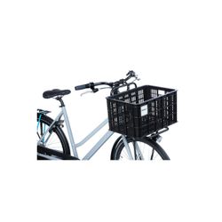 Caja de plástico reciclado para bicicletas BASIL L, 40L, negra