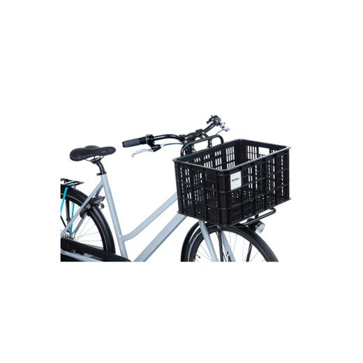 Caja de plástico reciclado para bicicletas BASIL L, 40L, negra