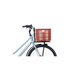 Caja de plástico reciclado para bicicletas BASIL L, 40L, terra rojo