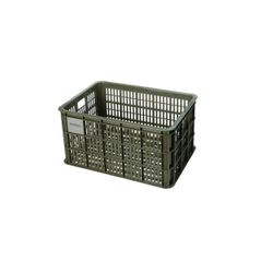 Caja de plástico reciclado para bicicletas BASIL L, 40L, verde musgo