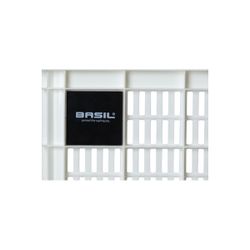 Caja de plástico reciclado para bicicletas BASIL M, 29.5L, blanca