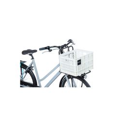 Caja de plástico reciclado para bicicletas BASIL M, 29.5L, blanca
