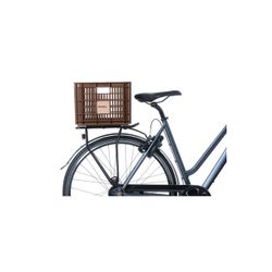 Caja de plástico reciclado para bicicletas BASIL M, 29.5L, marrón