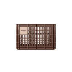 Caja de plástico reciclado para bicicletas BASIL M, 29.5L, marrón