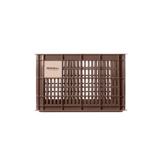 Caja de plástico reciclado para bicicletas BASIL M, 29.5L, marrón