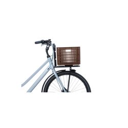 Caja de plástico reciclado para bicicletas BASIL M, 29.5L, marrón