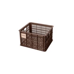 Caja de plástico reciclado para bicicletas BASIL M, 29.5L, marrón