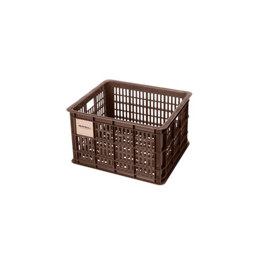 Caja de plástico reciclado para bicicletas BASIL M, 29.5L, marrón