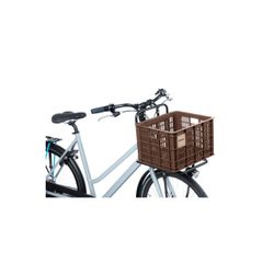 Caja de plástico reciclado para bicicletas BASIL M, 29.5L, marrón