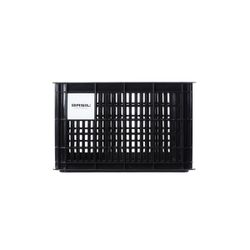 Caja de plástico reciclado para bicicletas BASIL, M, 29.5L, negra